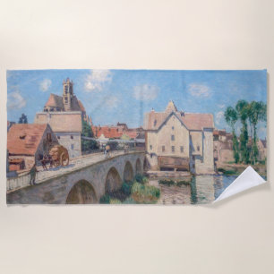 Alfred Sisley artwork - Le Pont de Moret Beach Towel