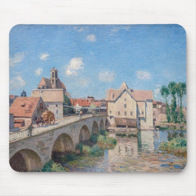 Alfred Sisley artwork - Le Pont de Moret Mouse Pad (Front)