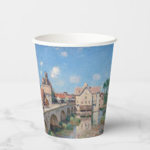 Alfred Sisley artwork - Le Pont de Moret Paper Cups