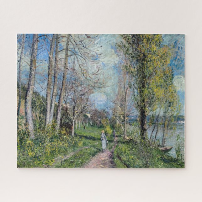 Alfred Sisley - Banks of the Seine at By Jigsaw Puzzle (Horizontal)