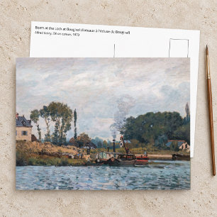 Alfred Sisley - Boats at the Lock at Bougival Postcard
