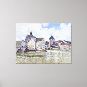 Alfred Sisley Buildings and bridges with water   Canvas Print
