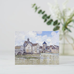 Alfred Sisley Buildings and bridges with water Postcard