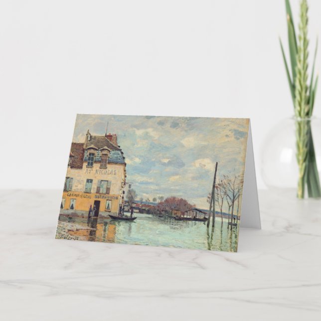 Alfred Sisley - Flood at Port-Marly 1872 Card (Front)