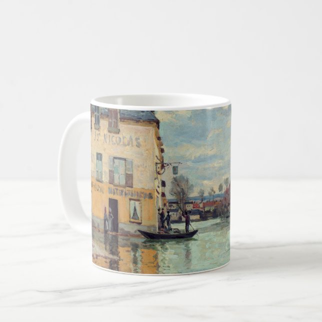 Alfred Sisley - Flood at Port-Marly 1872 Coffee Mug (Front Left)