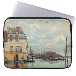 Alfred Sisley - Flood at Port-Marly 1872 Laptop Sleeve