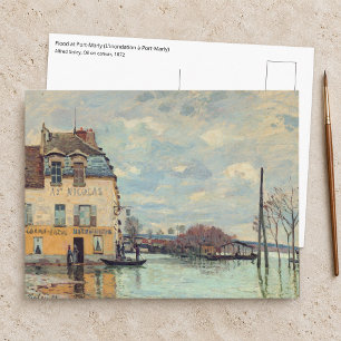 Alfred Sisley - Flood at Port-Marly 1872 Postcard