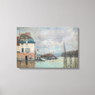 Alfred Sisley - Flood at Port-Marly 1876 Canvas Print