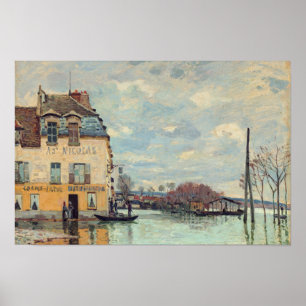 Alfred Sisley - Flood at Port-Marly Poster
