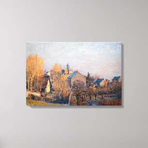 Alfred Sisley - Frosty Morning in Louveciennes Canvas Print