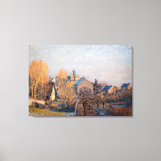 Alfred Sisley - Frosty Morning in Louveciennes Canvas Print (Front)