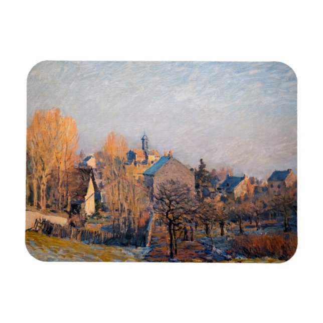 Alfred Sisley - Frosty Morning in Louveciennes Magnet (Horizontal)