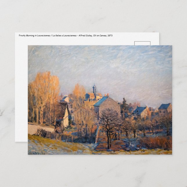 Alfred Sisley - Frosty Morning in Louveciennes Postcard (Front/Back)