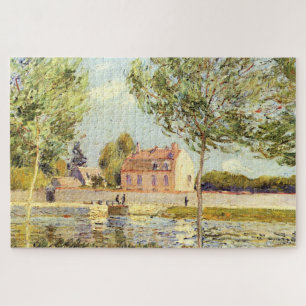 Alfred Sisley Houses on the banks of the Loing Jigsaw Puzzle