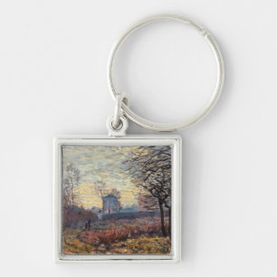 Alfred Sisley   Landscape near Louveciennes Key Ring