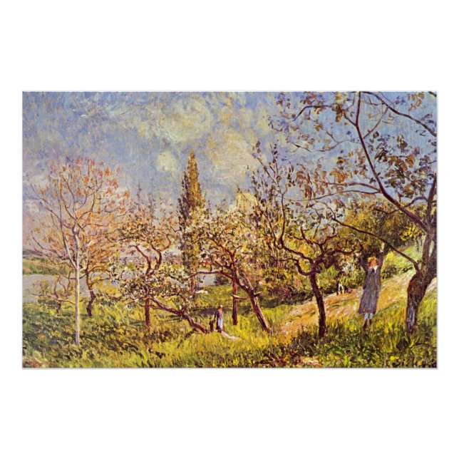 Alfred Sisley Orchard in spring Poster (Front)