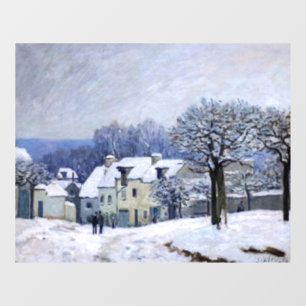 Alfred Sisley - Place Chenil in Marly, Snow Effect
