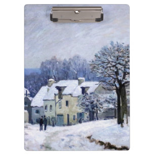 Alfred Sisley - Place Chenil in Marly, Snow Effect Clipboard