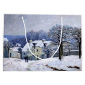 Alfred Sisley - Place Chenil in Marly, Snow Effect Large Gift Bag (Back)