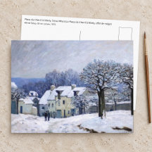 Alfred Sisley - Place Chenil in Marly, Snow Effect