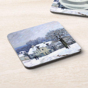 Alfred Sisley Place du Chenil in Marly, snow Coaster
