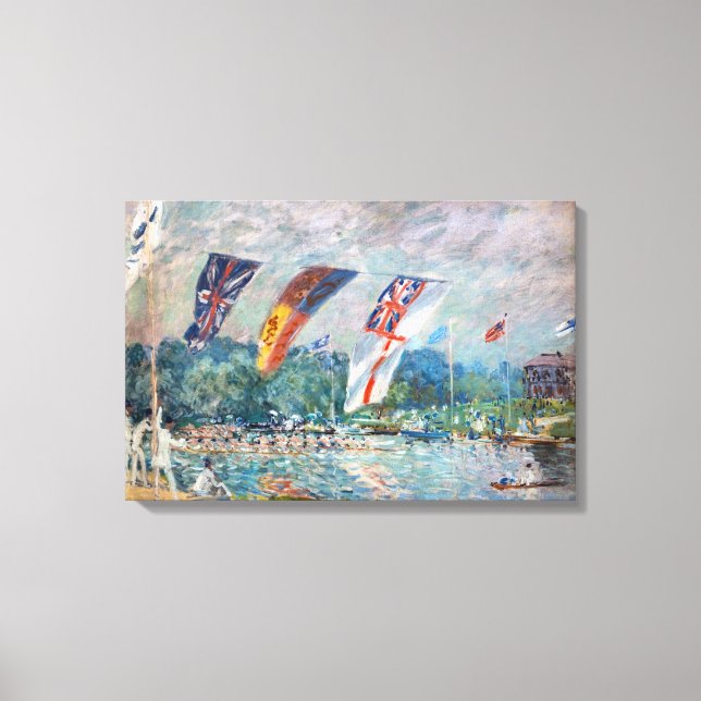 Alfred Sisley - Regatta at Molesey Canvas Print (Front)