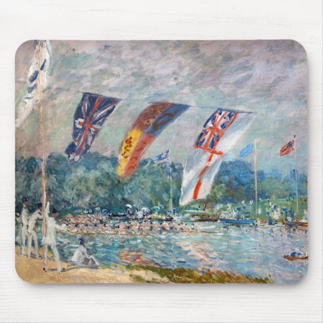 Alfred Sisley - Regatta at Molesey Mouse Pad (Front)