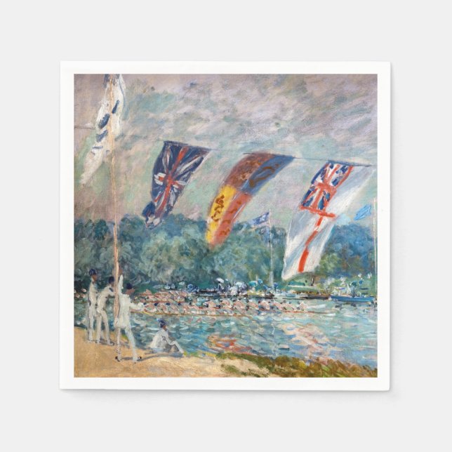 Alfred Sisley - Regatta at Molesey Napkin (Front)