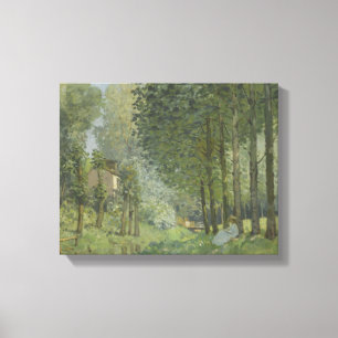 Alfred Sisley - Rest along the Stream Canvas Print