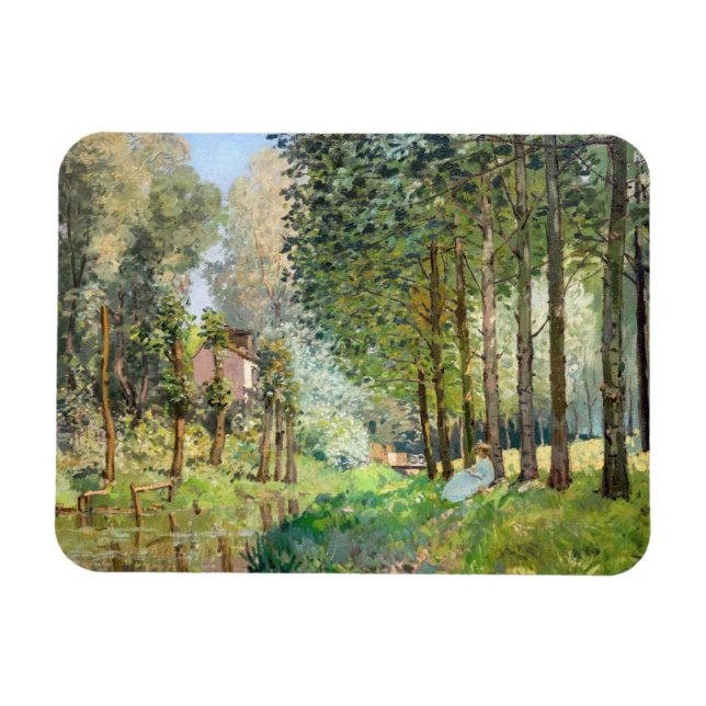 Alfred Sisley - Rest along the Stream Magnet (Horizontal)