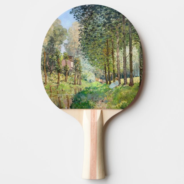 Alfred Sisley - Rest along the Stream Ping Pong Paddle (Front)