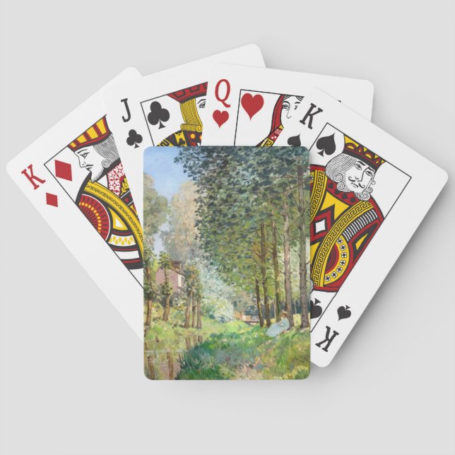 Alfred Sisley - Rest along the Stream Playing Cards (Back)