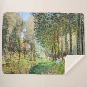 Alfred Sisley - Rest along the Stream Sherpa Blanket