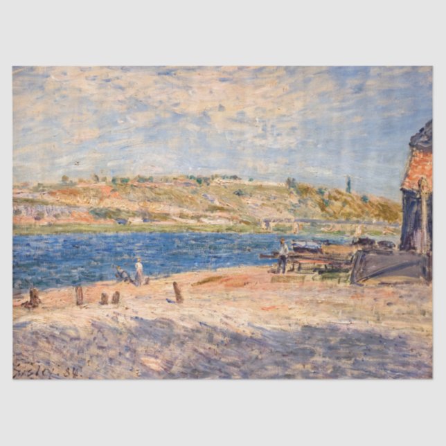 Alfred Sisley - River Banks at Saint-Mammes Tissue Paper (Front)