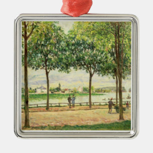Alfred Sisley   Street of Spanish Chestnut Trees Metal Tree Decoration