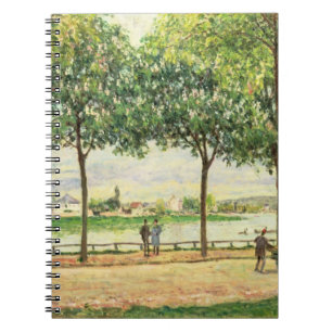 Alfred Sisley Street of Spanish Chestnut Trees Spiral Notebook