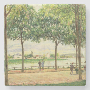 Alfred Sisley Street of Spanish Chestnut Trees Stone Coaster