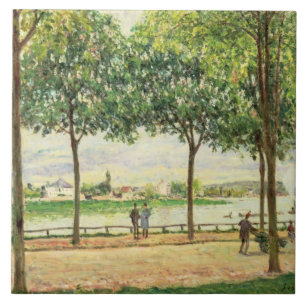 Alfred Sisley Street of Spanish Chestnut Trees Tile