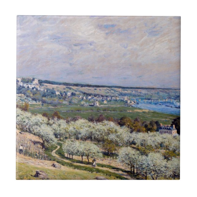 Alfred Sisley - Terrace at Saint-Germain, Spring Tile (Front)