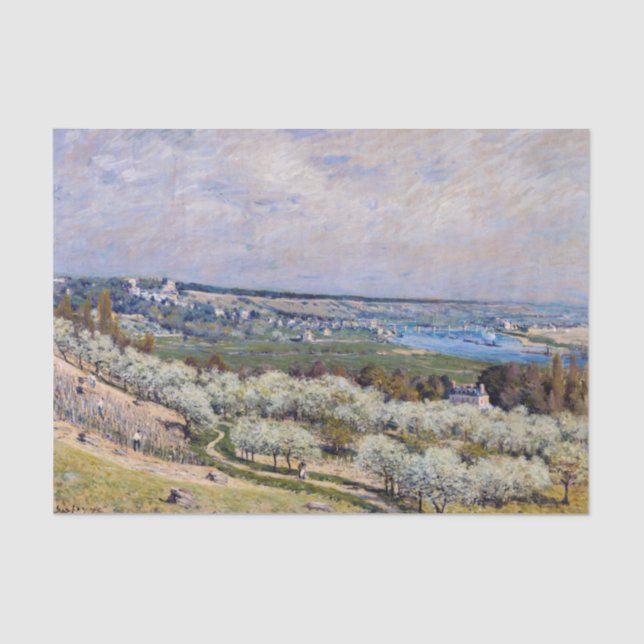Alfred Sisley - Terrace at Saint-Germain, Spring Tissue Paper (Front)