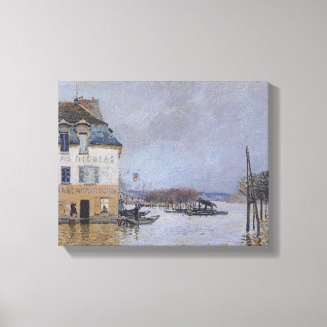 Alfred Sisley | The Flood at Port-Marly Canvas Print (Front)