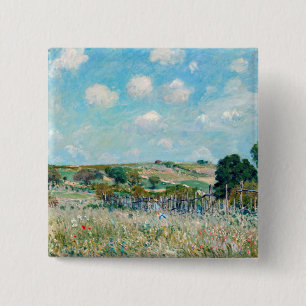 Alfred Sisley - The Meadow 15 Cm Square Badge