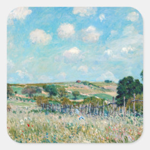 Alfred Sisley - The Meadow Square Sticker