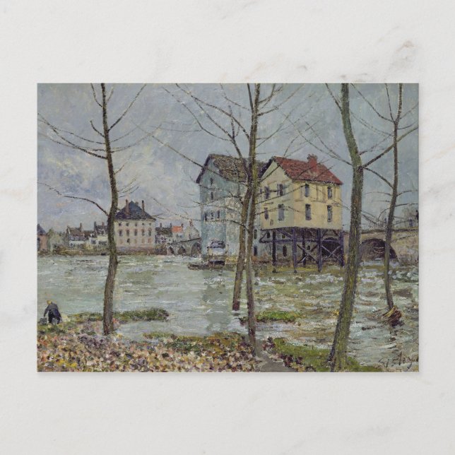 Alfred Sisley | The Mills at Moret-sur-Loing Postcard (Front)
