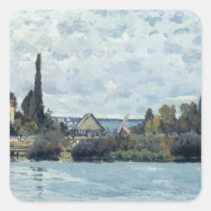 Alfred Sisley   The Seine at Bougival Square Sticker