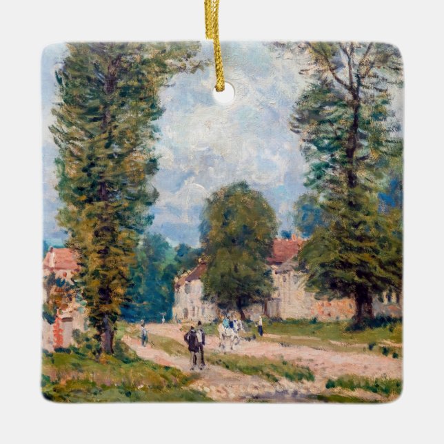 Alfred Sisley - The Versailles Road Ceramic Ornament (Front)