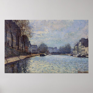 Alfred Sisley   View of the Canal St-Martin, Paris Poster