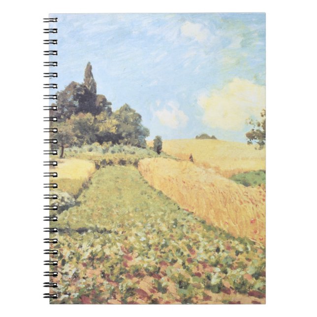 Alfred Sisley | Wheat Field Spiral Notebook (Front)
