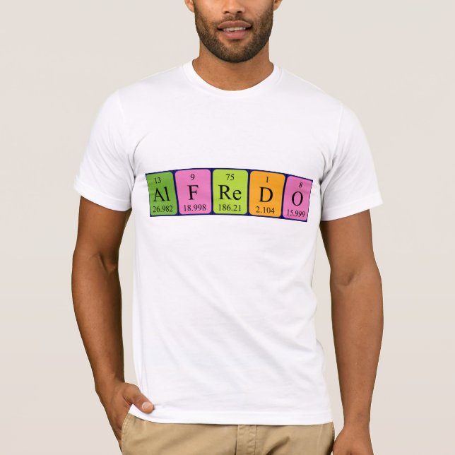 Alfredo periodic table name shirt (Front)