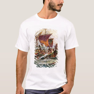 Alfred's galleys attacking the Viking Dragon T-Shirt